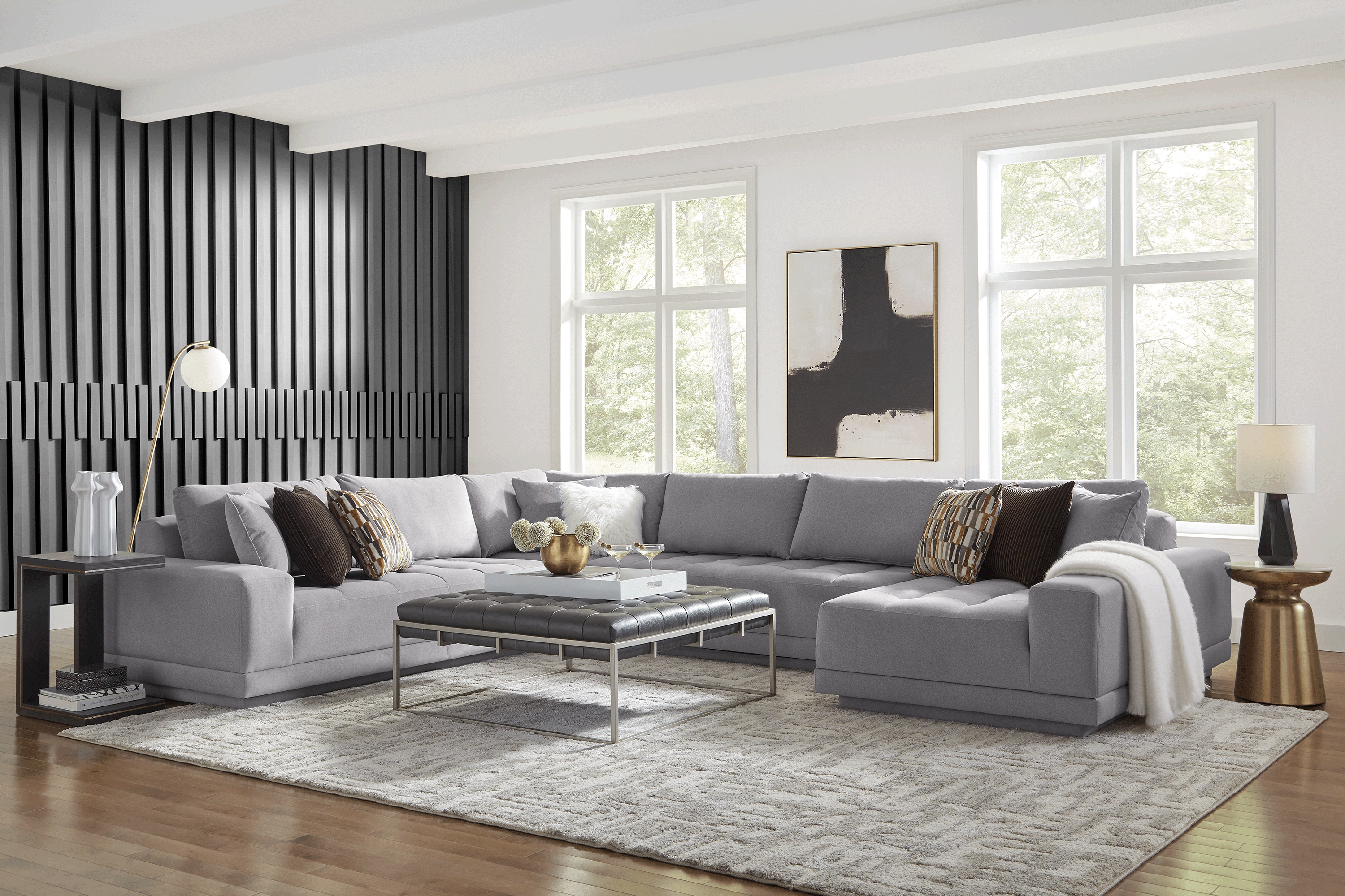 Milano Smoke 4 Pc Sectional - Thumbnail - Image 2