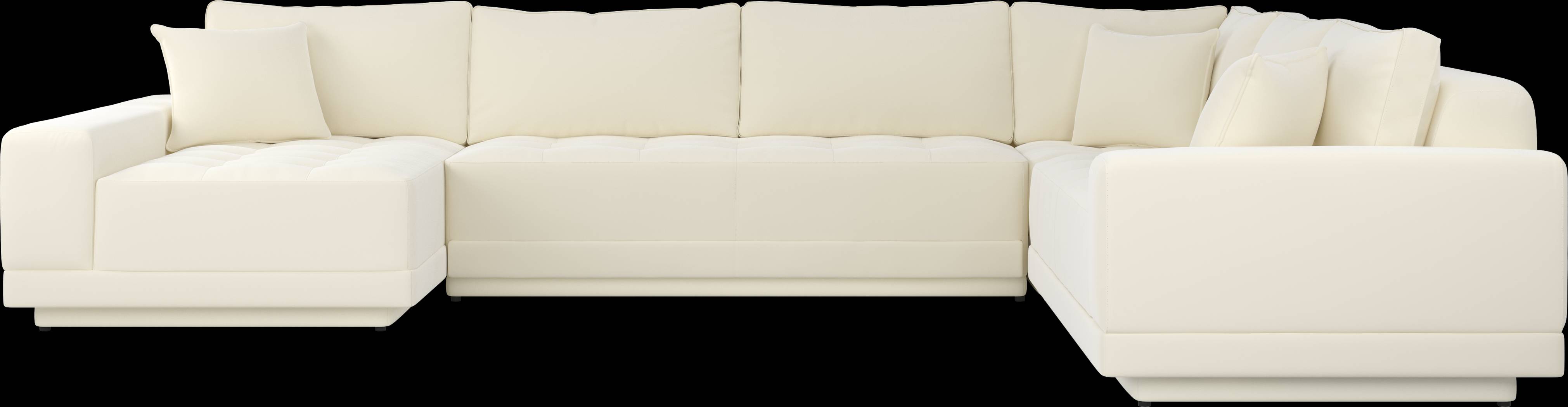 Milano White 4 Pc Sectional - Thumbnail - Image 3