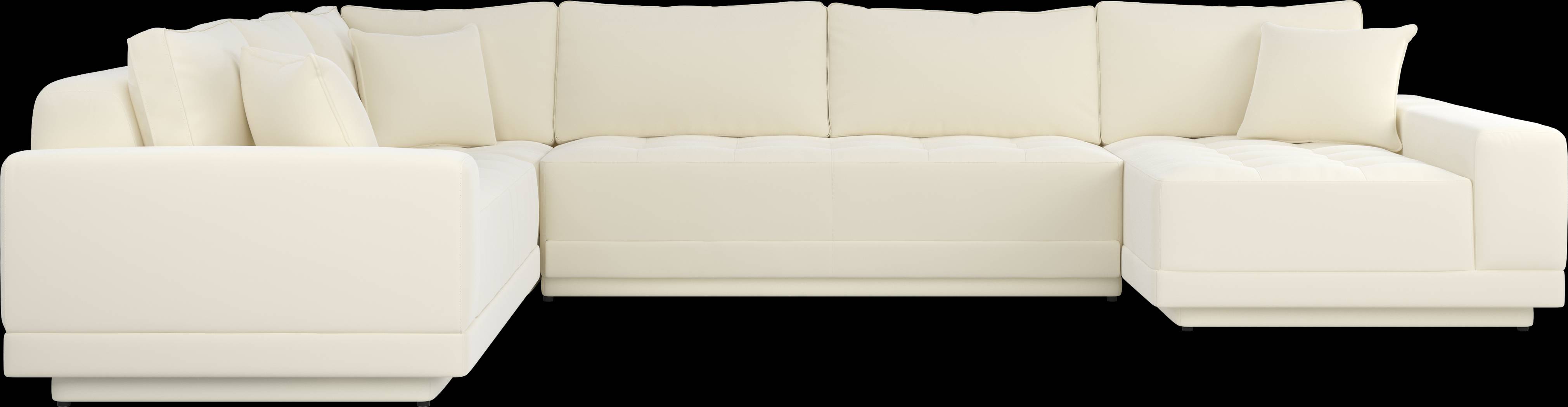 Milano White 4 Pc Sectional - Thumbnail - Image 3