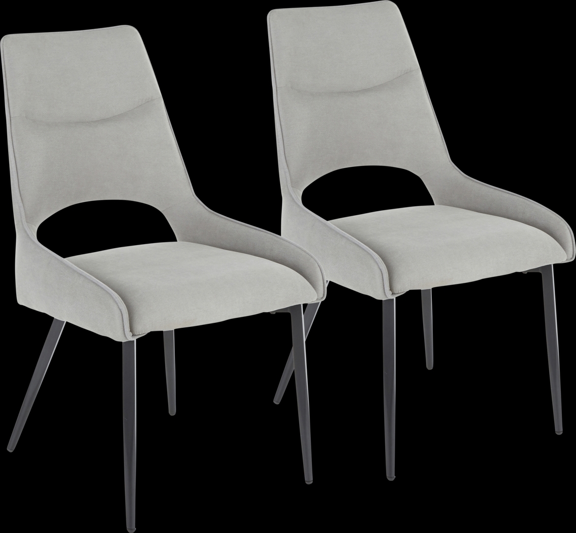 Milaudon Gray Side Chair, Set of 2 - Thumbnail - Image 1