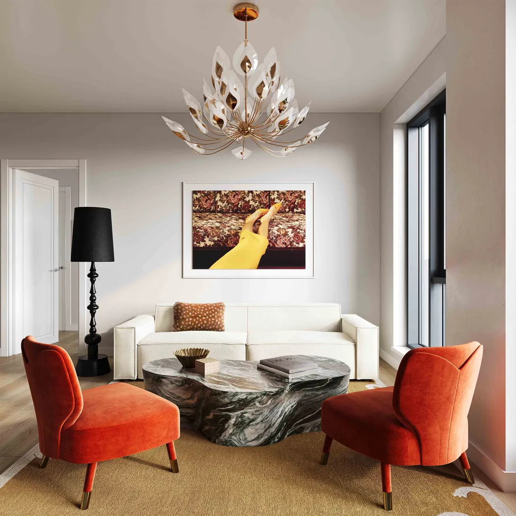 Mildine Orange Accent Chair - Thumbnail - Image 2