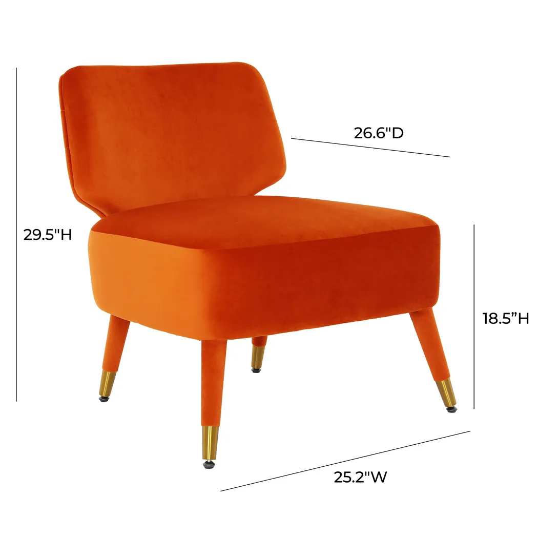 Mildine Orange Accent Chair - Thumbnail - Image 6