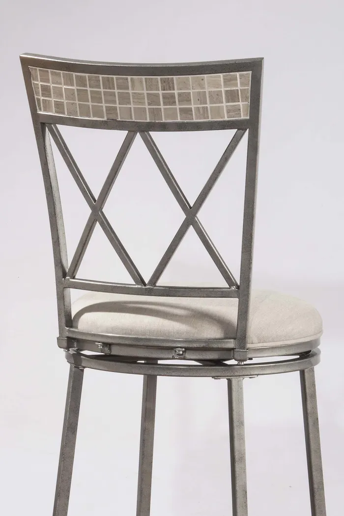 Milestone Way Pewter Outdoor Swivel Counter Height Stool - Thumbnail - Image 3