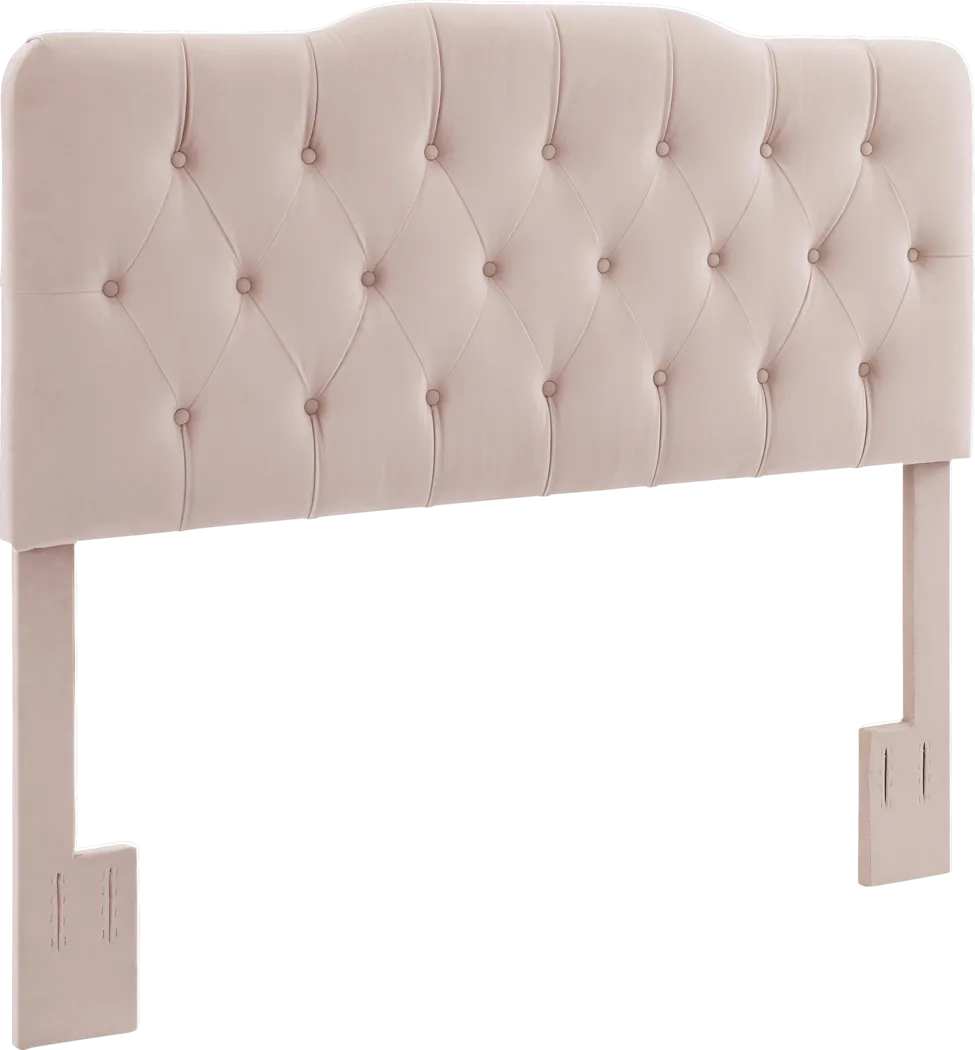 Milfoil Blush King Upholstered Headboard - Thumbnail - Image 2