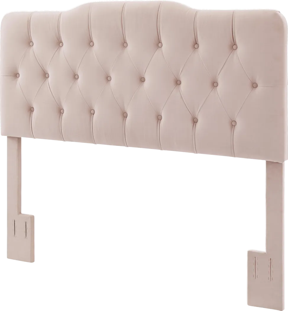 Milfoil Blush King Upholstered Headboard - Thumbnail - Image 3