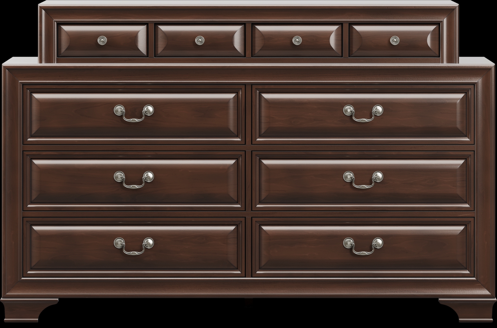 Mill Valley II Cherry Finish 5 Pc Queen Sleigh Bedroom with Storage - Thumbnail - Image 9