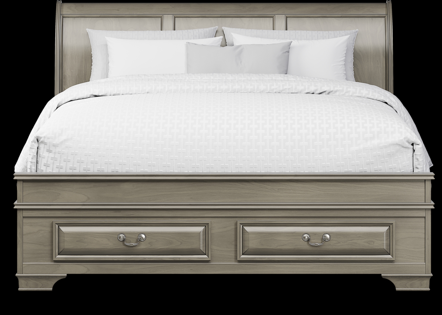 Mill Valley II Gray 5 Pc King Sleigh Bedroom with Storage - Thumbnail - Image 3