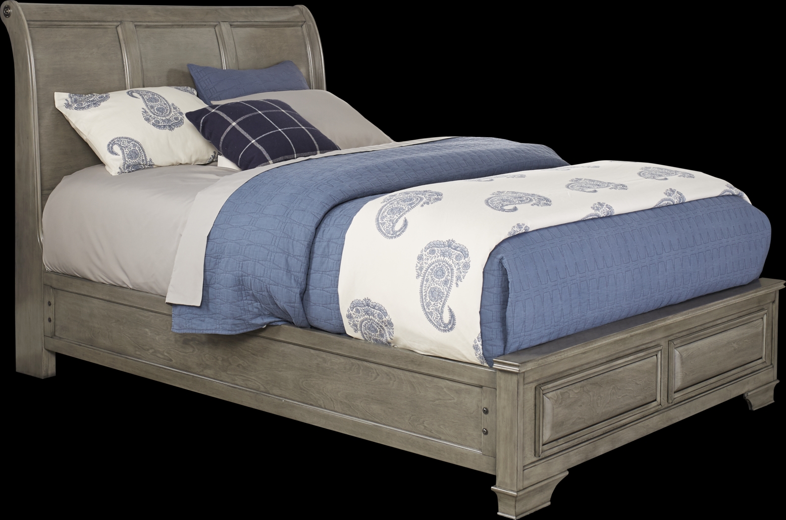 Mill Valley II Gray 7 Pc King Sleigh Bedroom - Thumbnail - Image 3