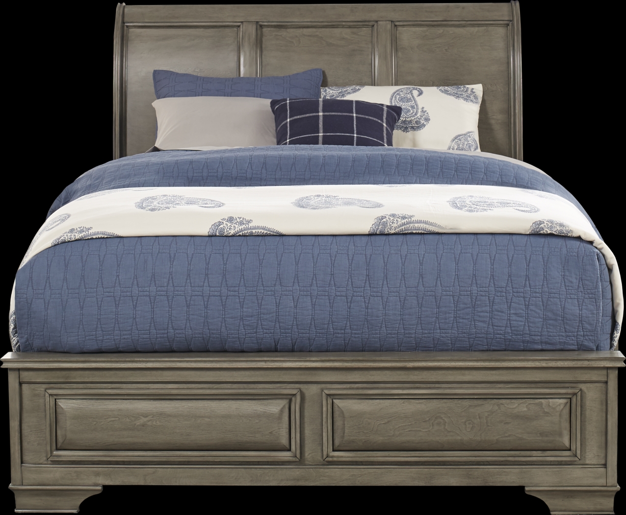 Mill Valley II Gray 7 Pc King Sleigh Bedroom - Thumbnail - Image 2