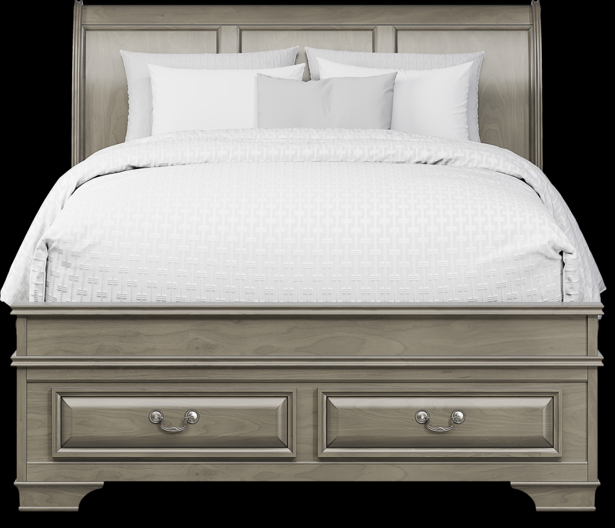 Mill Valley II Gray 5 Pc Queen Sleigh Bedroom with Storage - Thumbnail - Image 4