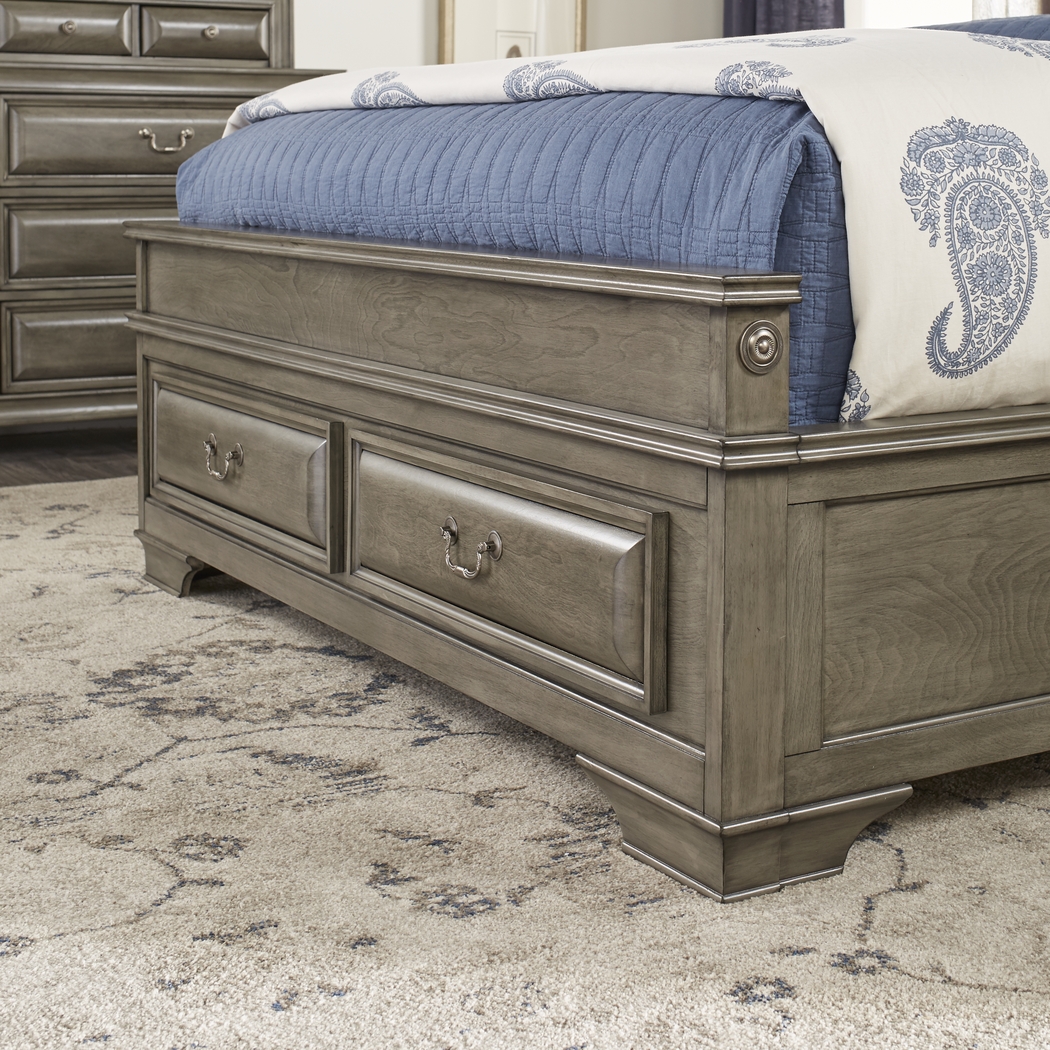 Mill Valley II Gray 5 Pc Queen Sleigh Bedroom with Storage - Thumbnail - Image 6