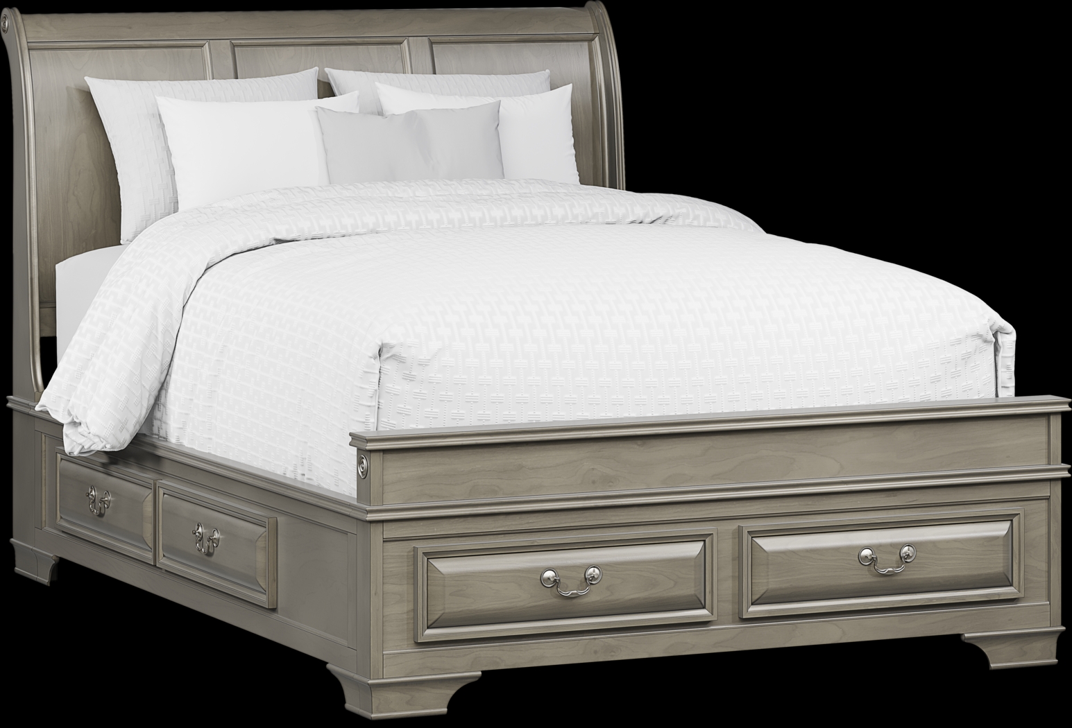 Mill Valley II Gray 5 Pc Queen Sleigh Bedroom with Storage - Thumbnail - Image 3