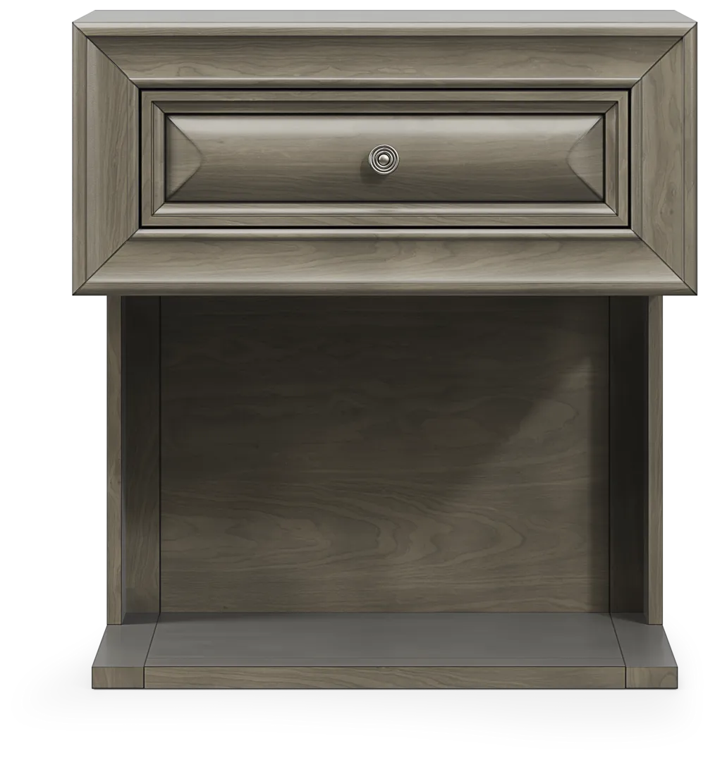 gray 1 drawer nightstand