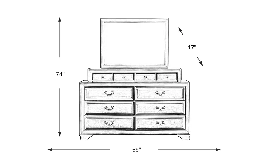 Dimension Image. Please refer to the Dimension Tab on this page for dimension details.