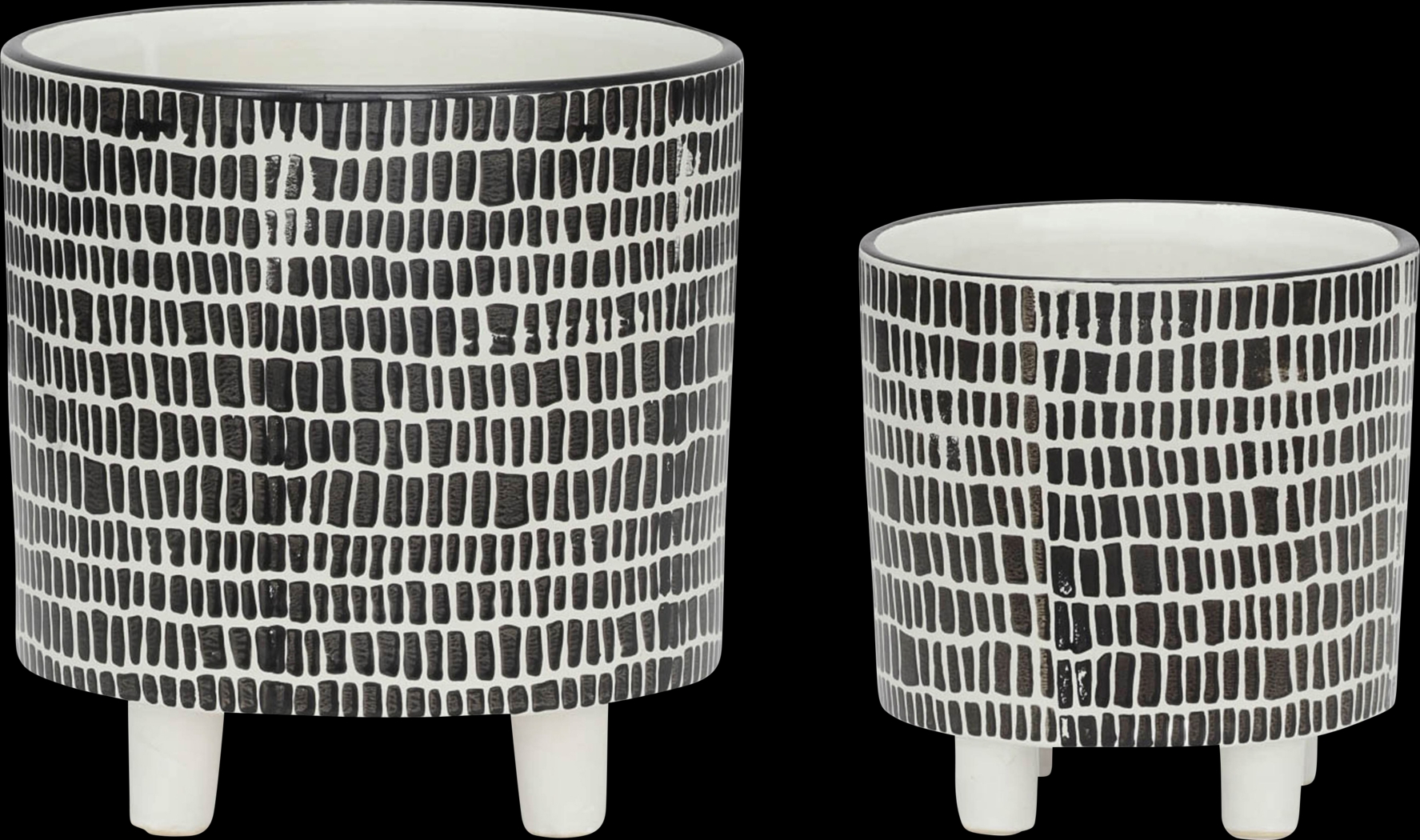 Millcove Black Planter, Set of 2 - Thumbnail - Image 1