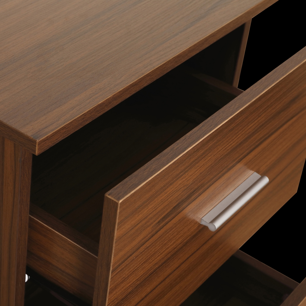 Milldes Walnut L-Shaped Storage Desk - Thumbnail - Image 13