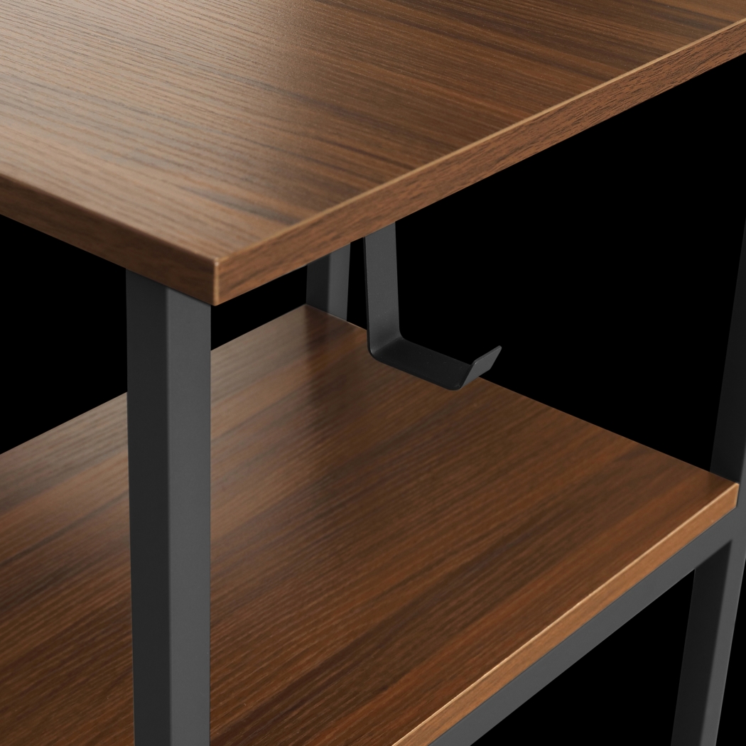 Milldes Walnut L-Shaped Storage Desk - Thumbnail - Image 14