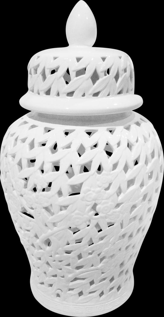 Millenbrook White Large Temple Jar - Thumbnail - Image 1