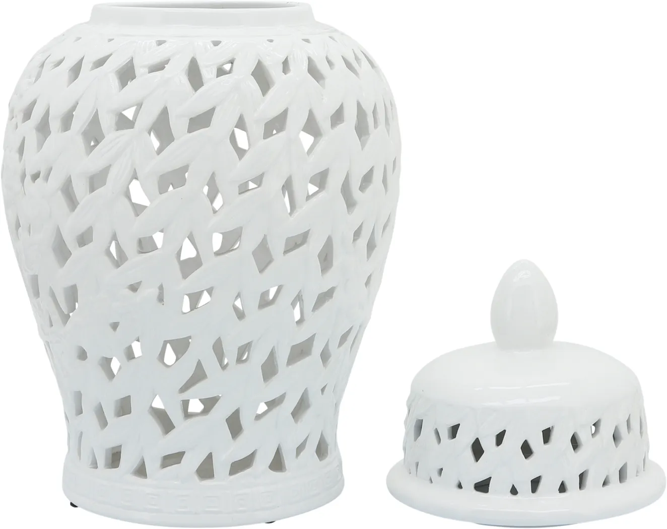 Millenbrook White Small Temple Jar - Thumbnail - Image 4