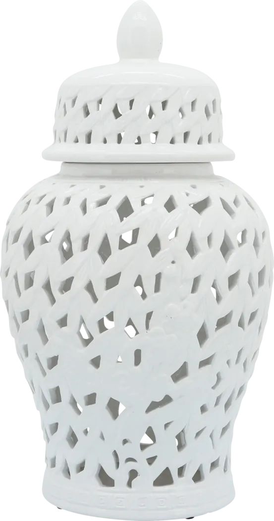 Millenbrook White Small Temple Jar - Thumbnail - Image 1