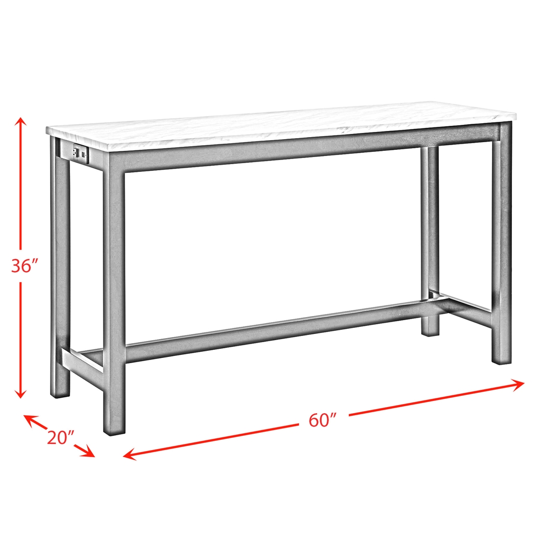 Millpond White Bar Table with Stools - Thumbnail - Image 14