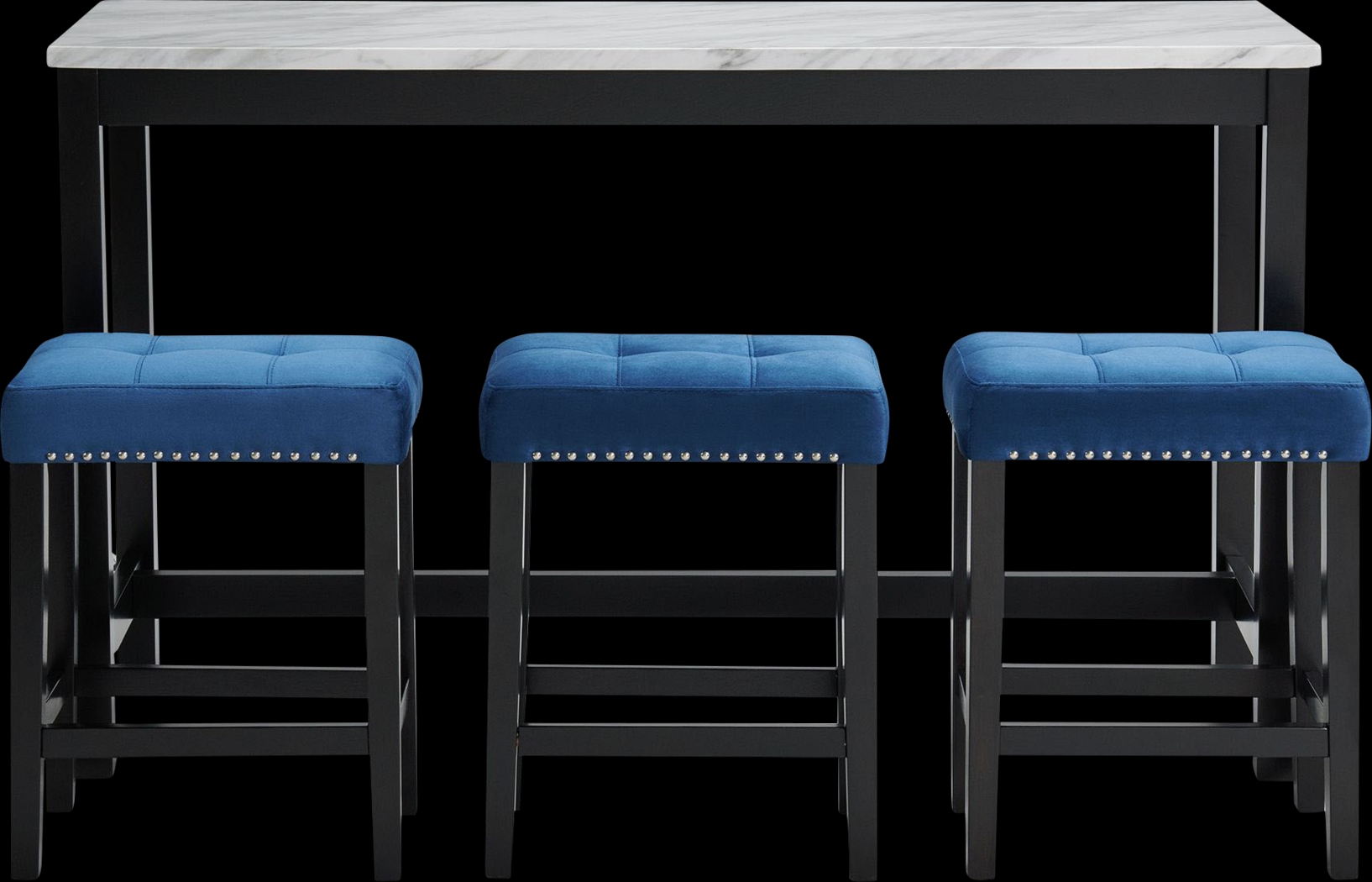 Millpond White Bar Table with Stools - Thumbnail - Image 3