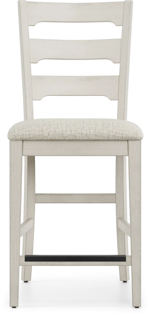 Millsboro 5 Pc White Dining Room Set With Leg Table, Counter Height ...