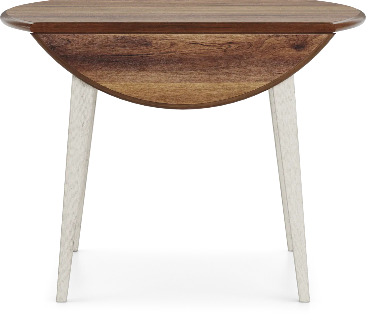 Millsboro White Round Drop-Leaf Dining Table - Image 3