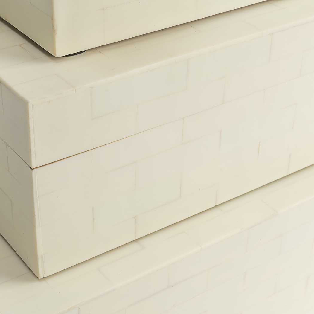 Millvan Natural Decorative Box, Set of 3 - Thumbnail - Image 2