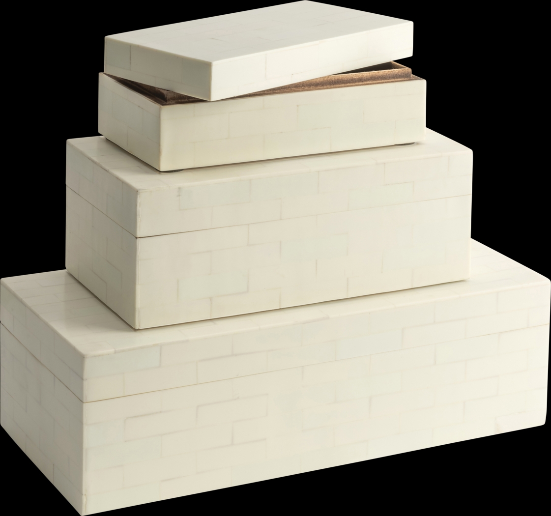 Millvan Natural Decorative Box, Set of 3 - Thumbnail - Image 1