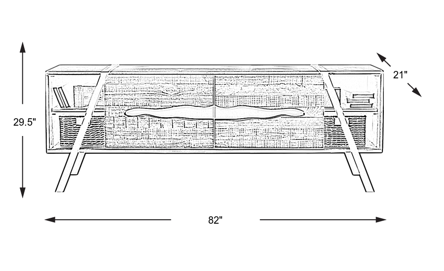 Dimension Image. Please refer to the Dimension Tab on this page for dimension details.