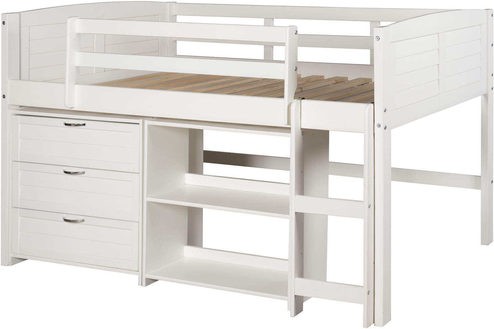 Milmarson White Twin Loft Bed - Thumbnail - Image 3