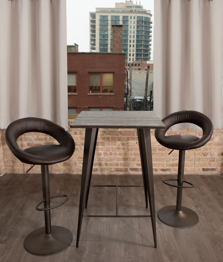 Milos Brown Barstool (Set of 2) - Thumbnail - Image 4