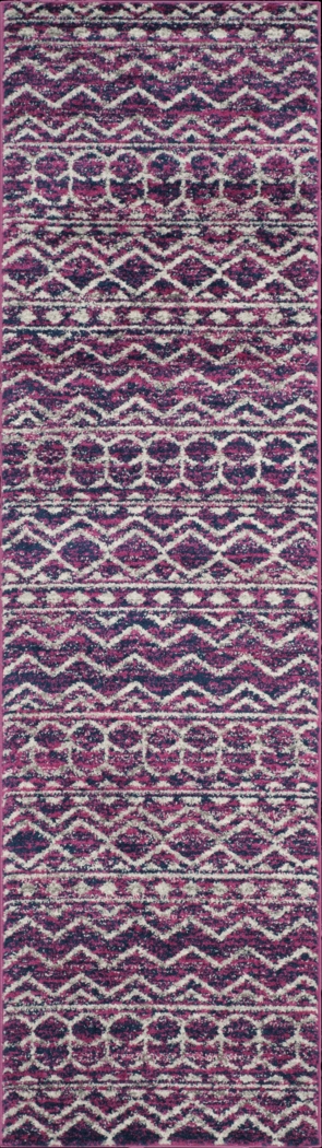 Mindon Town Fuchsia 2'3 x 8' Runner Rug - Thumbnail - Image 1