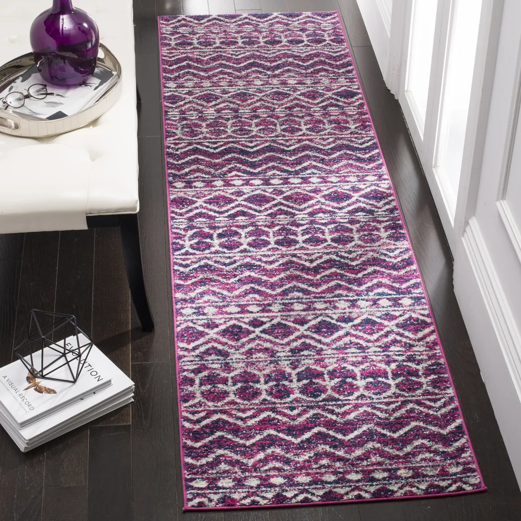 Mindon Town Fuchsia 2'3 x 8' Runner Rug - Thumbnail - Image 3