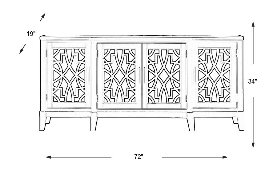 Dimension Image. Please refer to the Dimension Tab on this page for dimension details.