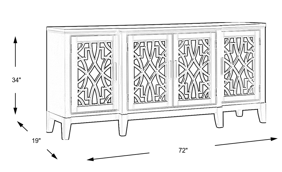 Dimension Image. Please refer to the Dimension Tab on this page for dimension details.