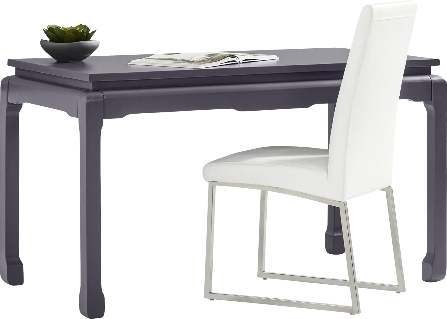 Ming Periwinkle Desk and Chair - Thumbnail - Image 2