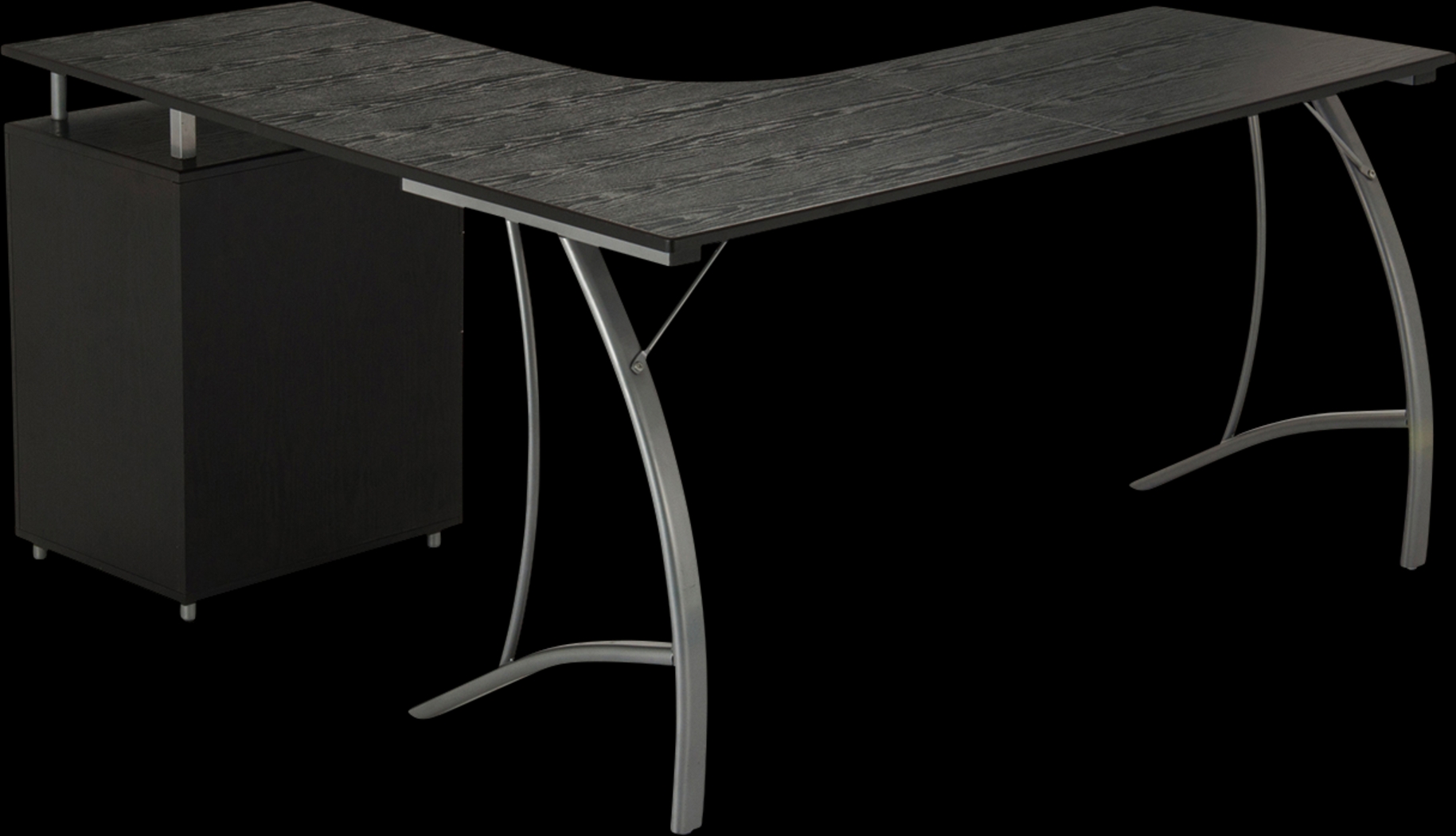 Minicier Brown L-Shaped Storage Desk - Thumbnail - Image 6