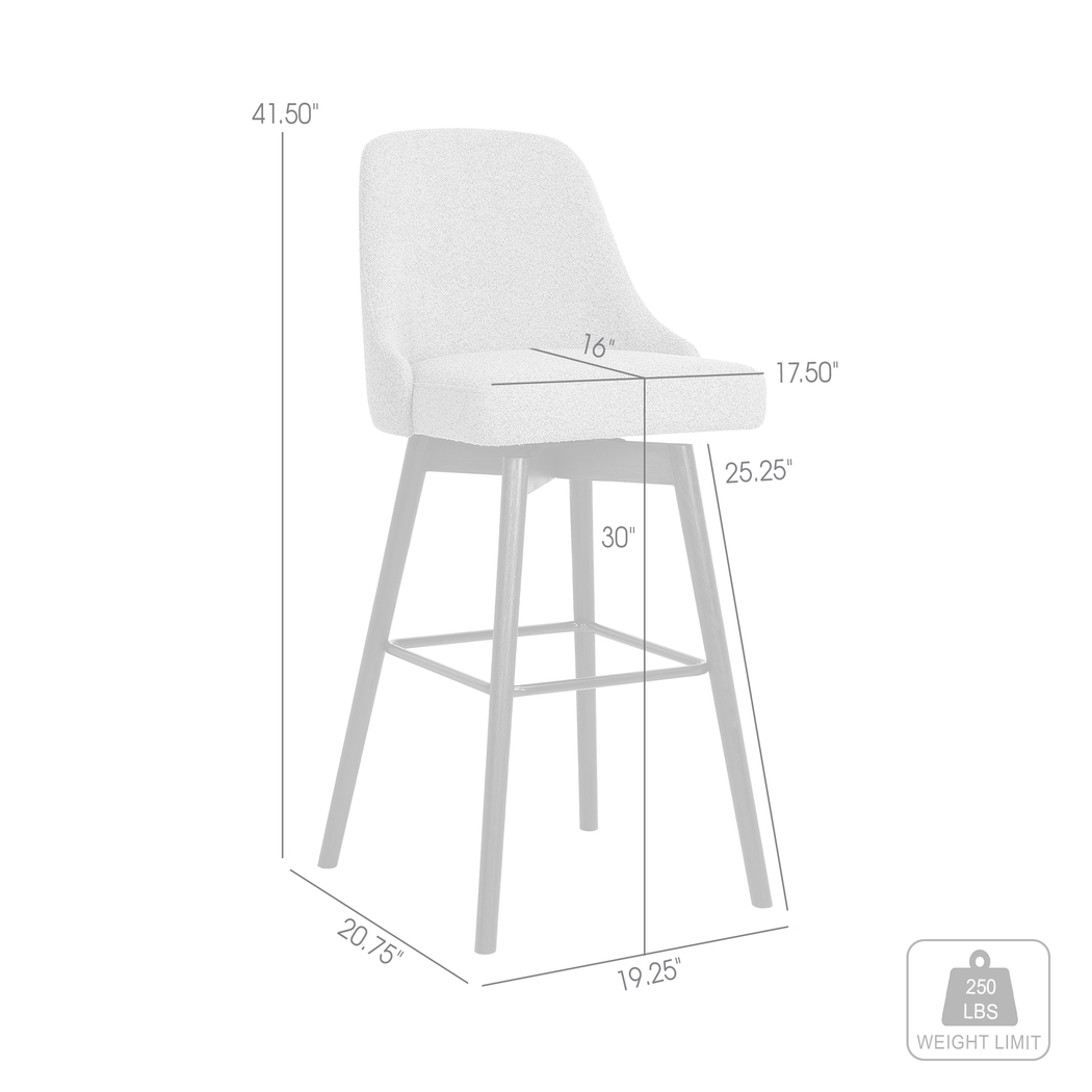 Minilita Gray Swivel Barstool - Thumbnail - Image 12