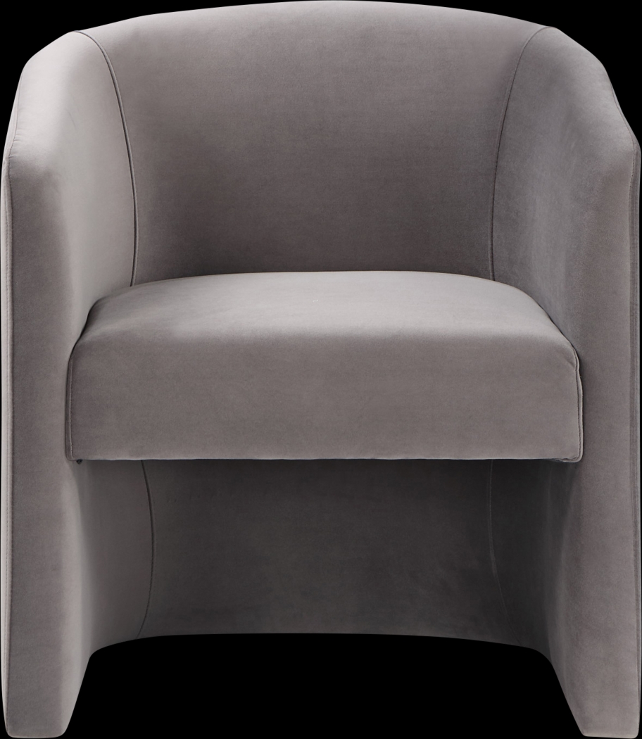 Mininia Gray Velvet Plush Accent Chair | Rooms to Go