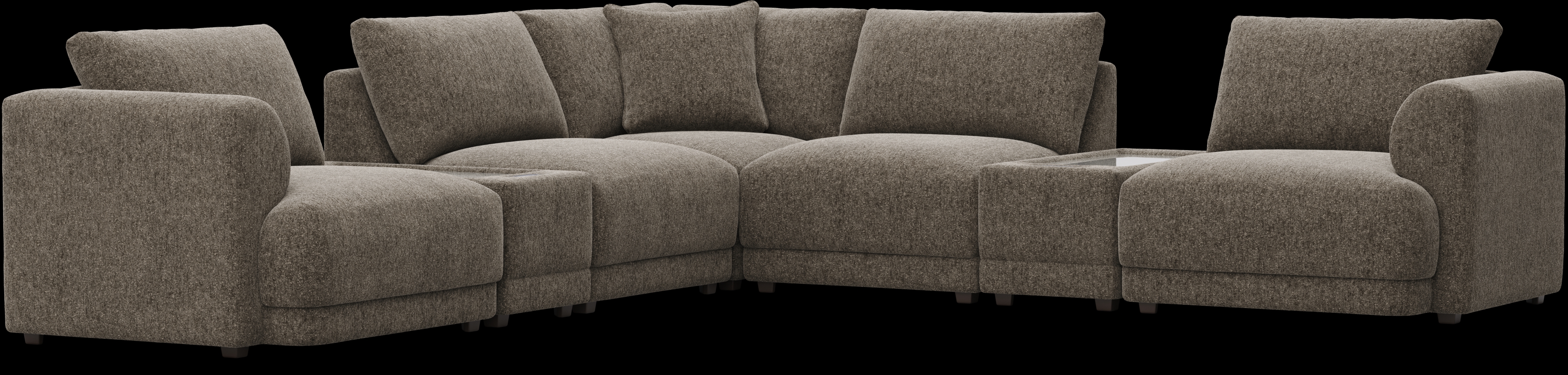 Mink 7 Pc ModularFour with Media Consoles - Thumbnail - Image 1