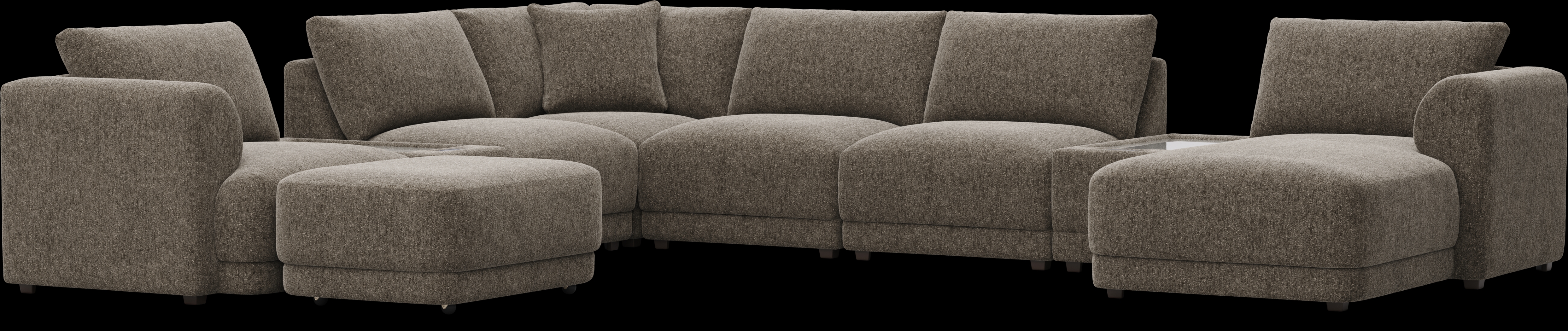 Mink 9 Pc ModularFour with Media Consoles - Thumbnail - Image 1