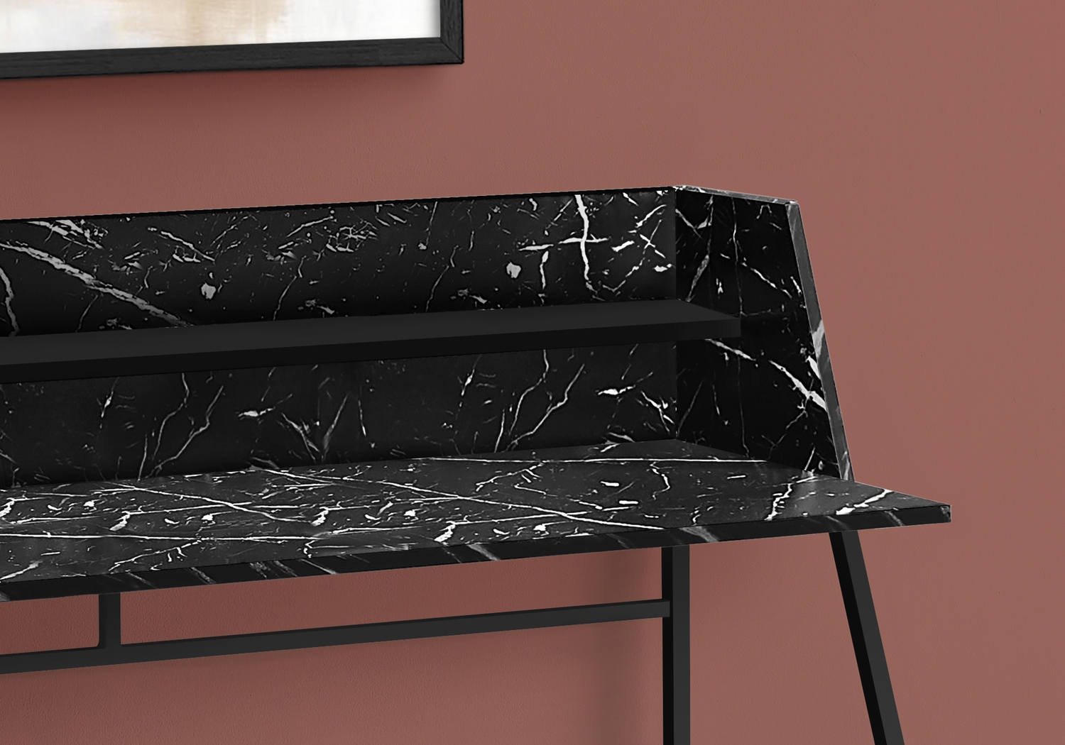 Minkler Black Marble Desk - Thumbnail - Image 3