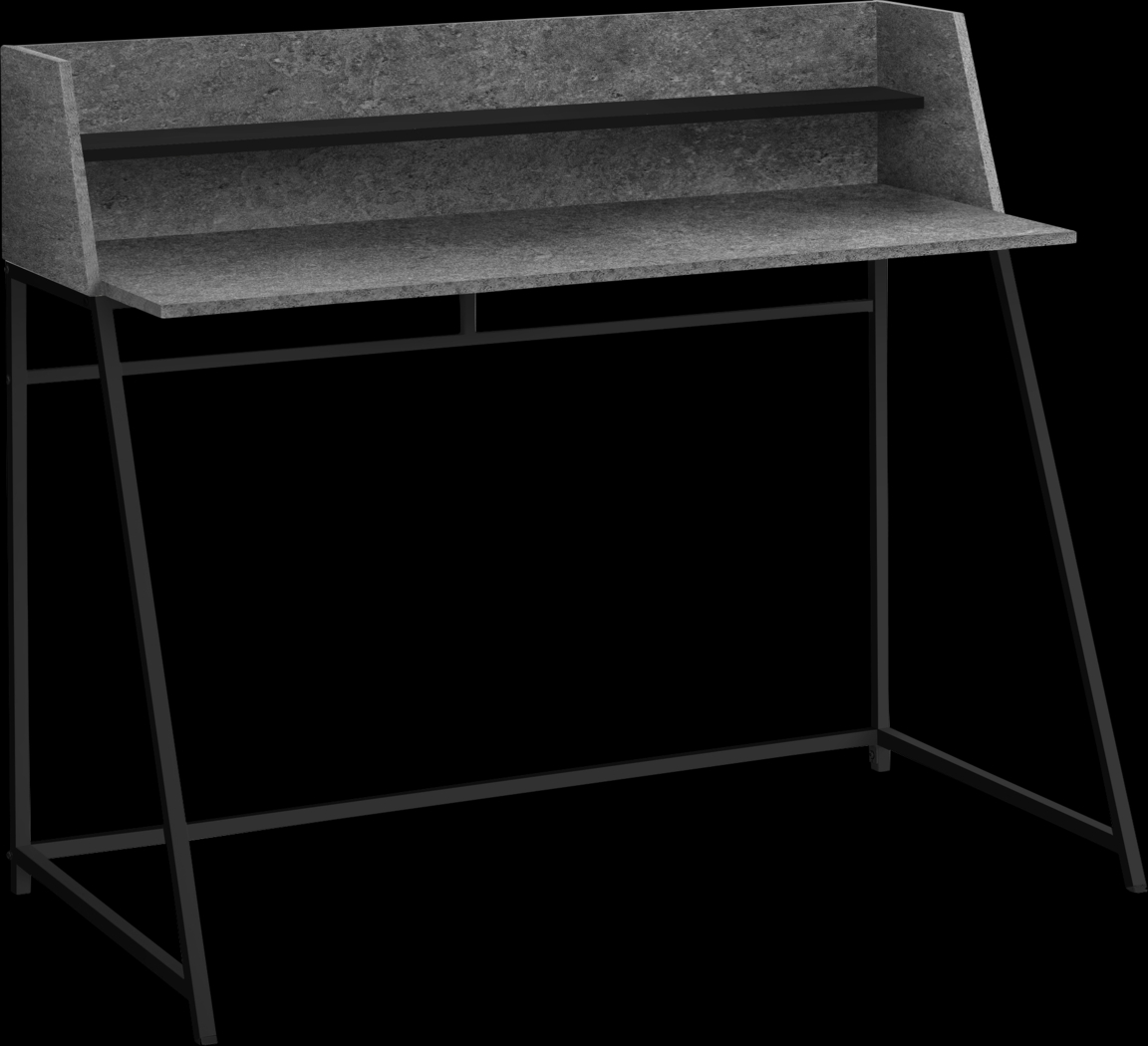 Minkler Dark Gray Desk - Thumbnail - Image 1