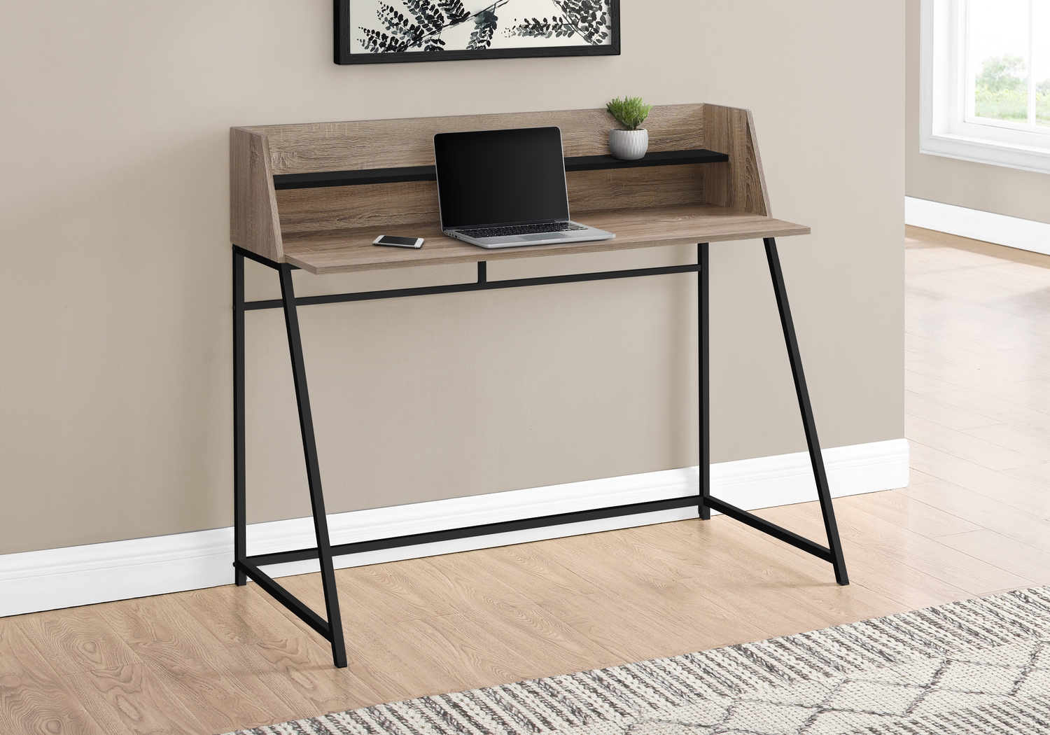 Minkler Taupe Desk - Thumbnail - Image 2