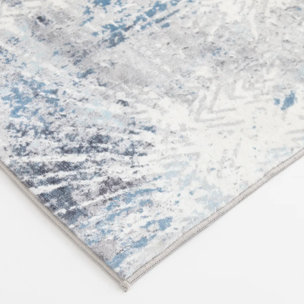 Minky Batik Aqua 7'6 X 9'6 Rug - Thumbnail - Image 2