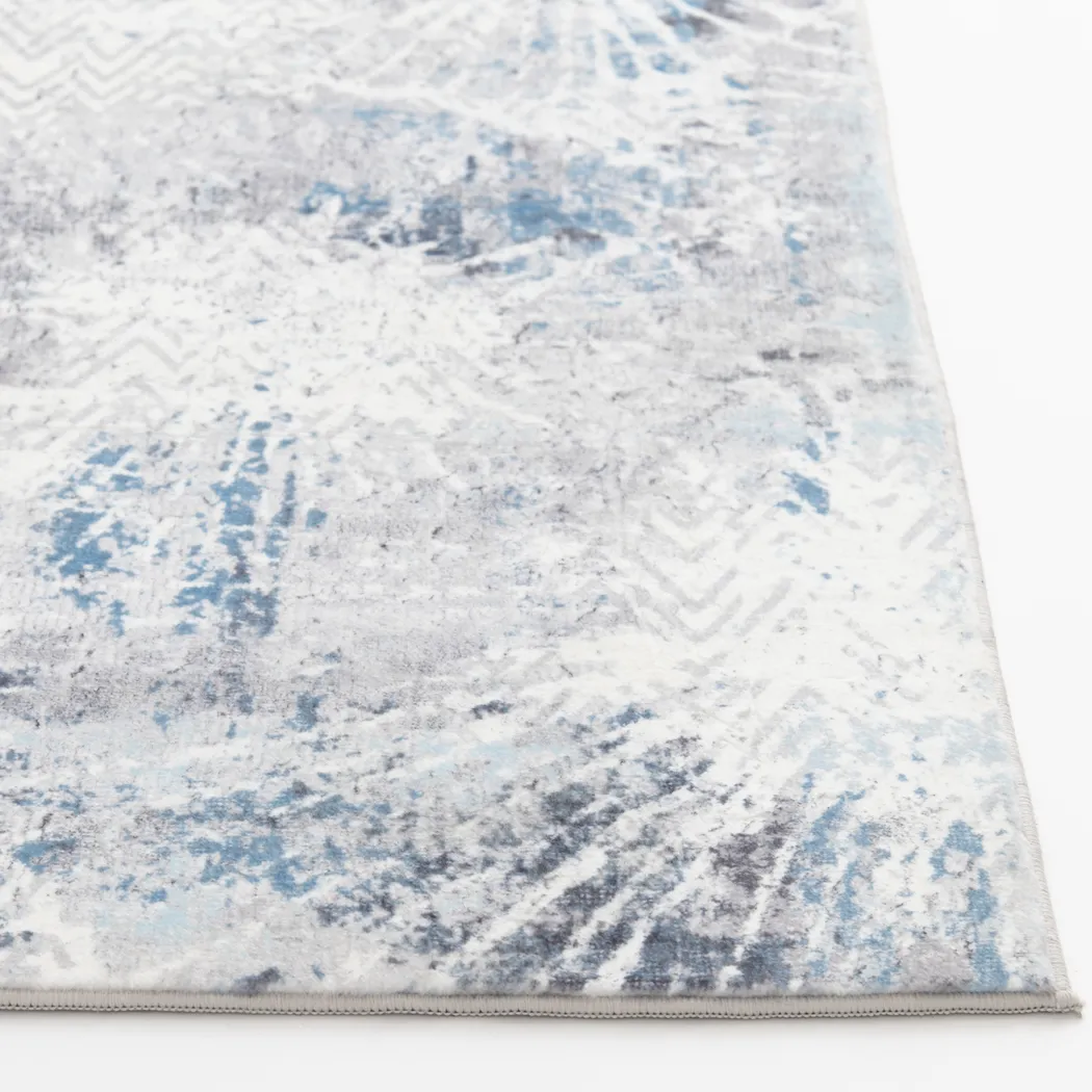 Minky Batik Aqua 7'6 X 9'6 Rug - Thumbnail - Image 3