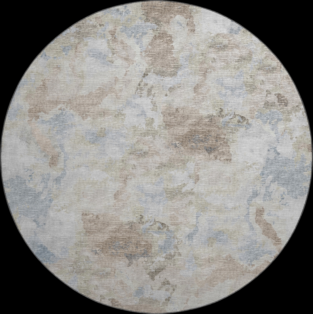 Minky Dawson Blue 8' Round Rug - Thumbnail - Image 1