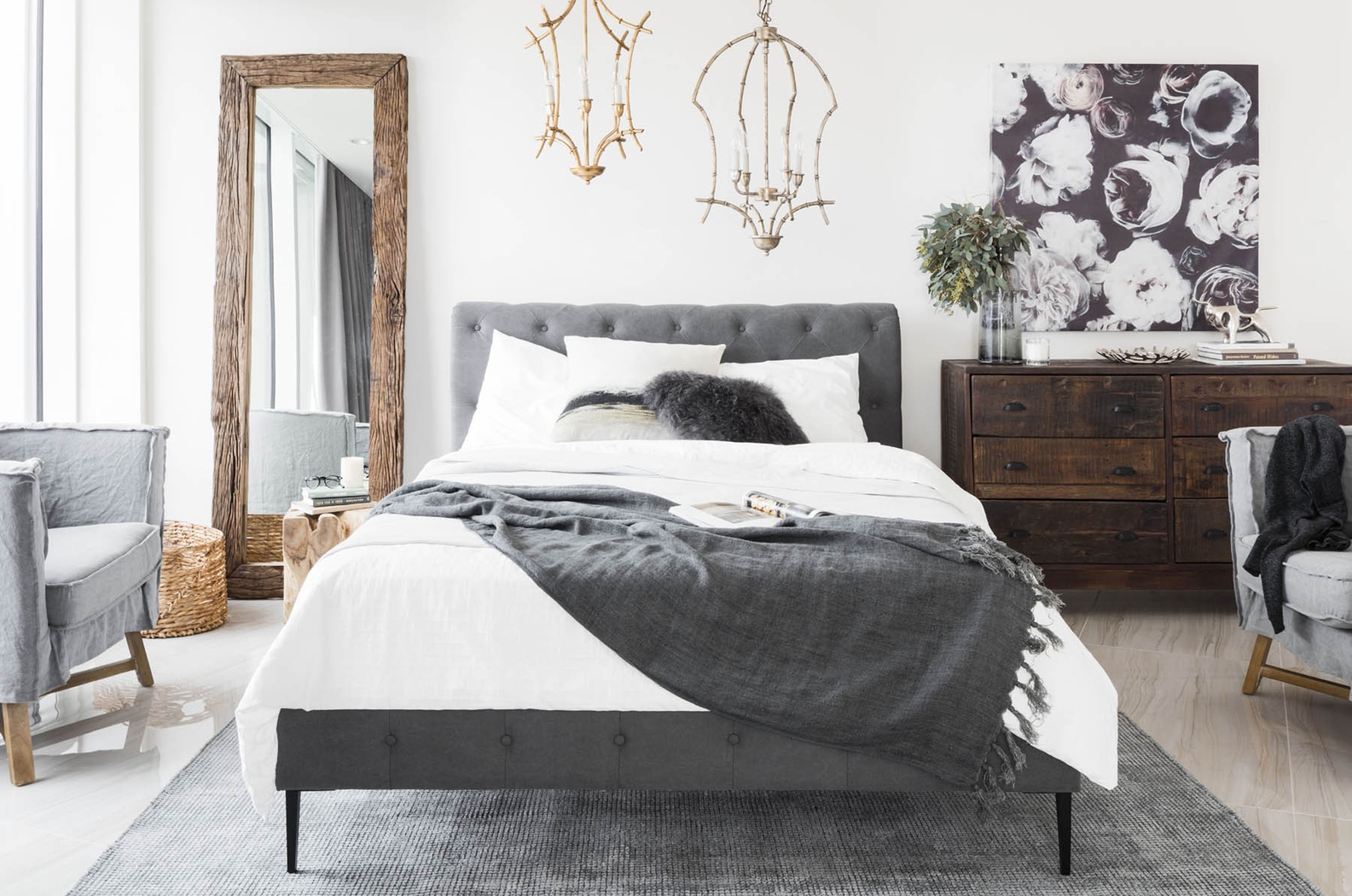 Minley Gray Accent Chair - Thumbnail - Image 2